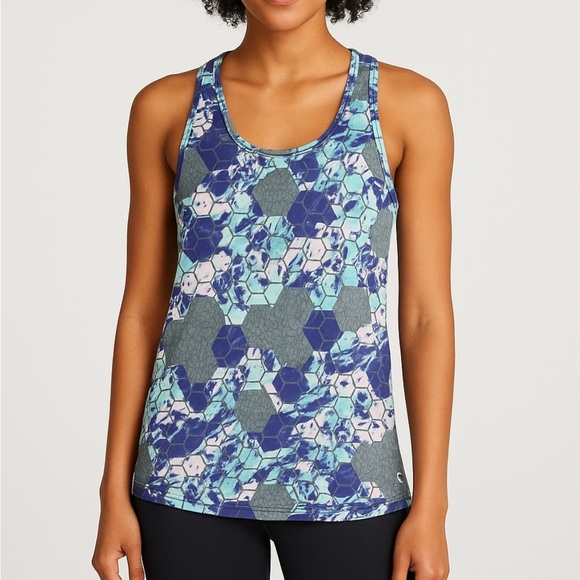 CALIA by Carrie Underwood Tops - Calia Blue Geometric Athletic Tank